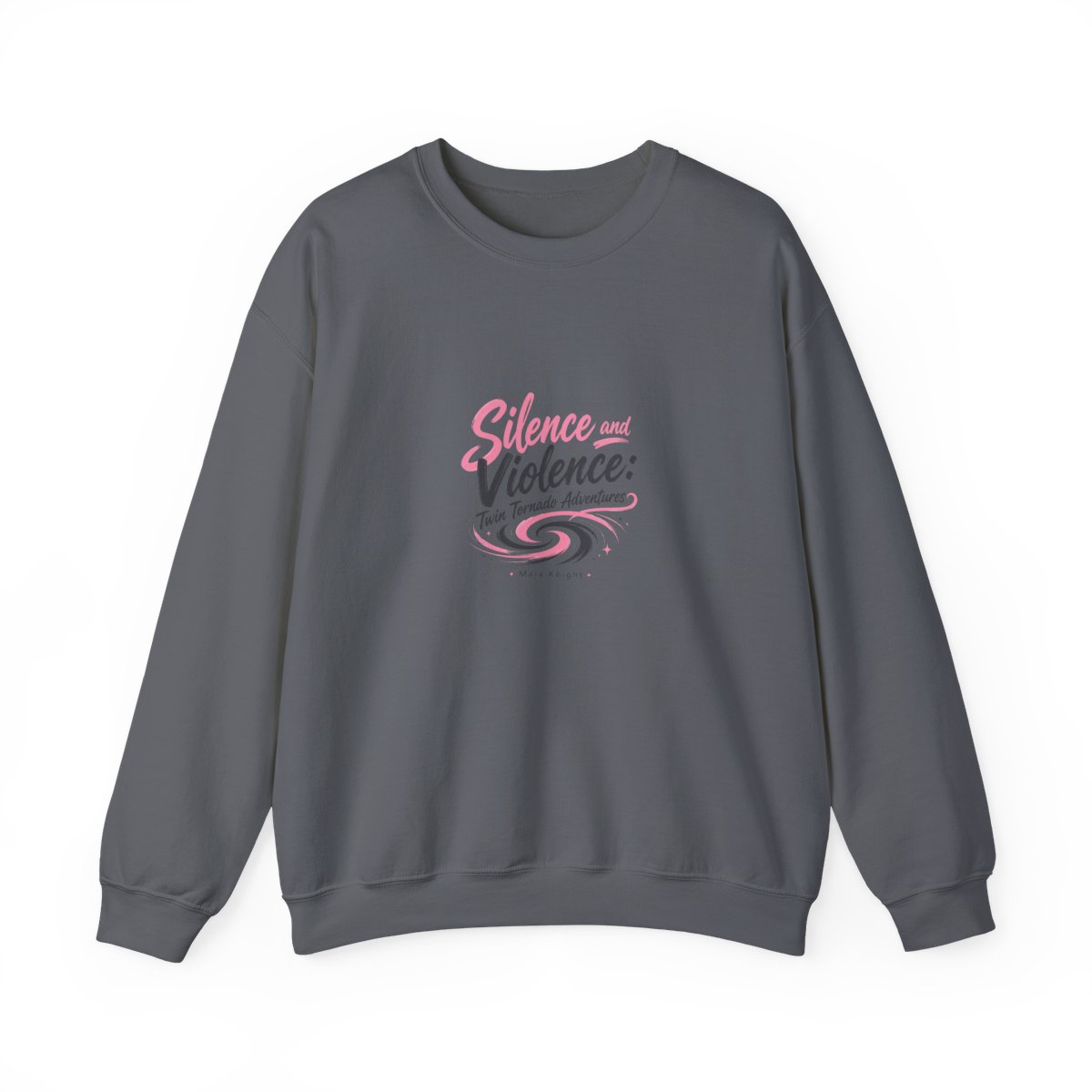 Maia Knight "Silence and Violence: Twin Tornado Adventures" Crewneck - alternate angle 5, merchandise
