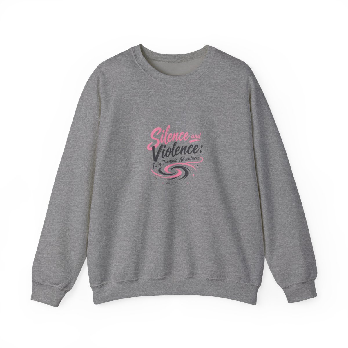 Maia Knight "Silence and Violence: Twin Tornado Adventures" Crewneck - alternate angle 3, merchandise