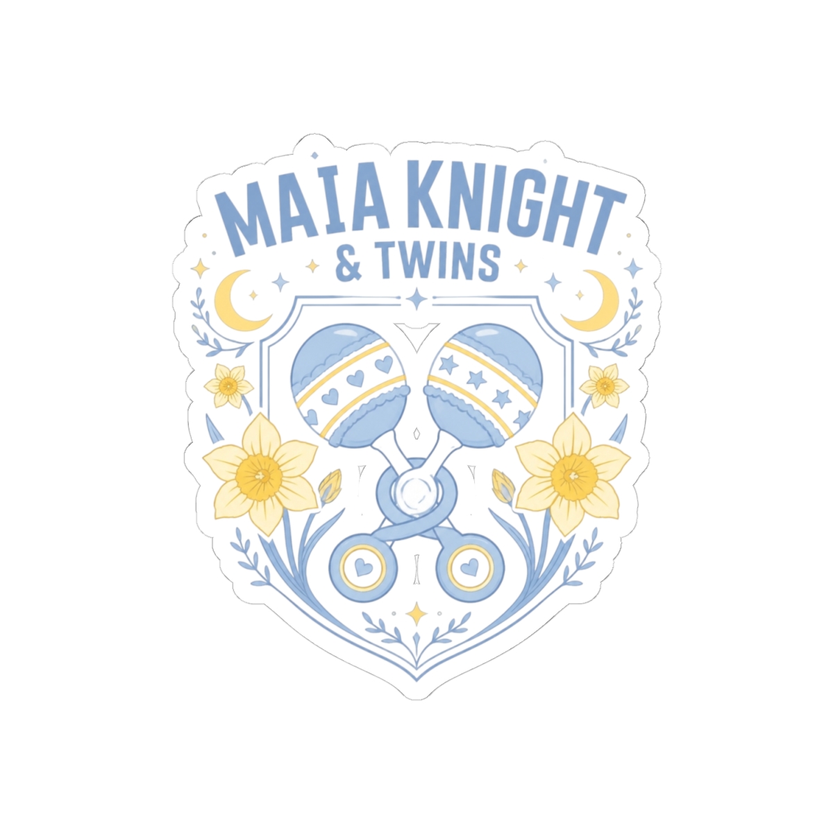 Maia Knight "Maia Knight & Twins" Sticker - alternate angle 2, merchandise