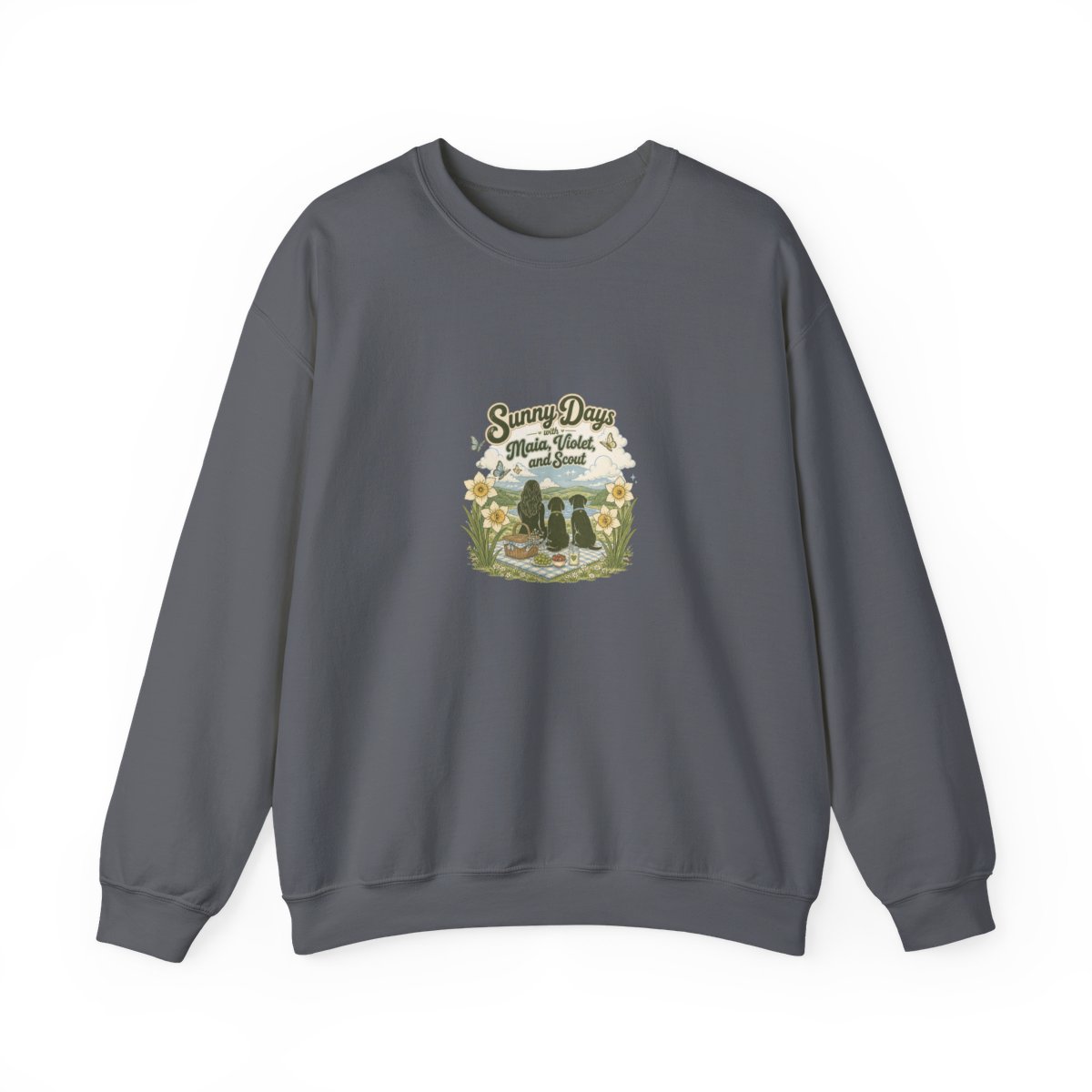 Maia Knight "Sunny Days with Maia, Violet, and Scout" Crewneck - alternate angle 5, merchandise