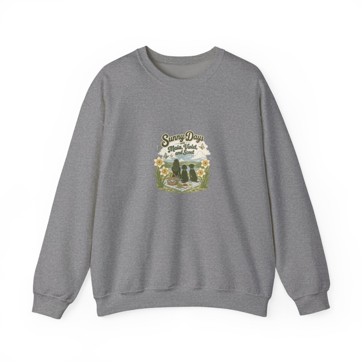 Maia Knight "Sunny Days with Maia, Violet, and Scout" Crewneck - alternate angle 3, merchandise